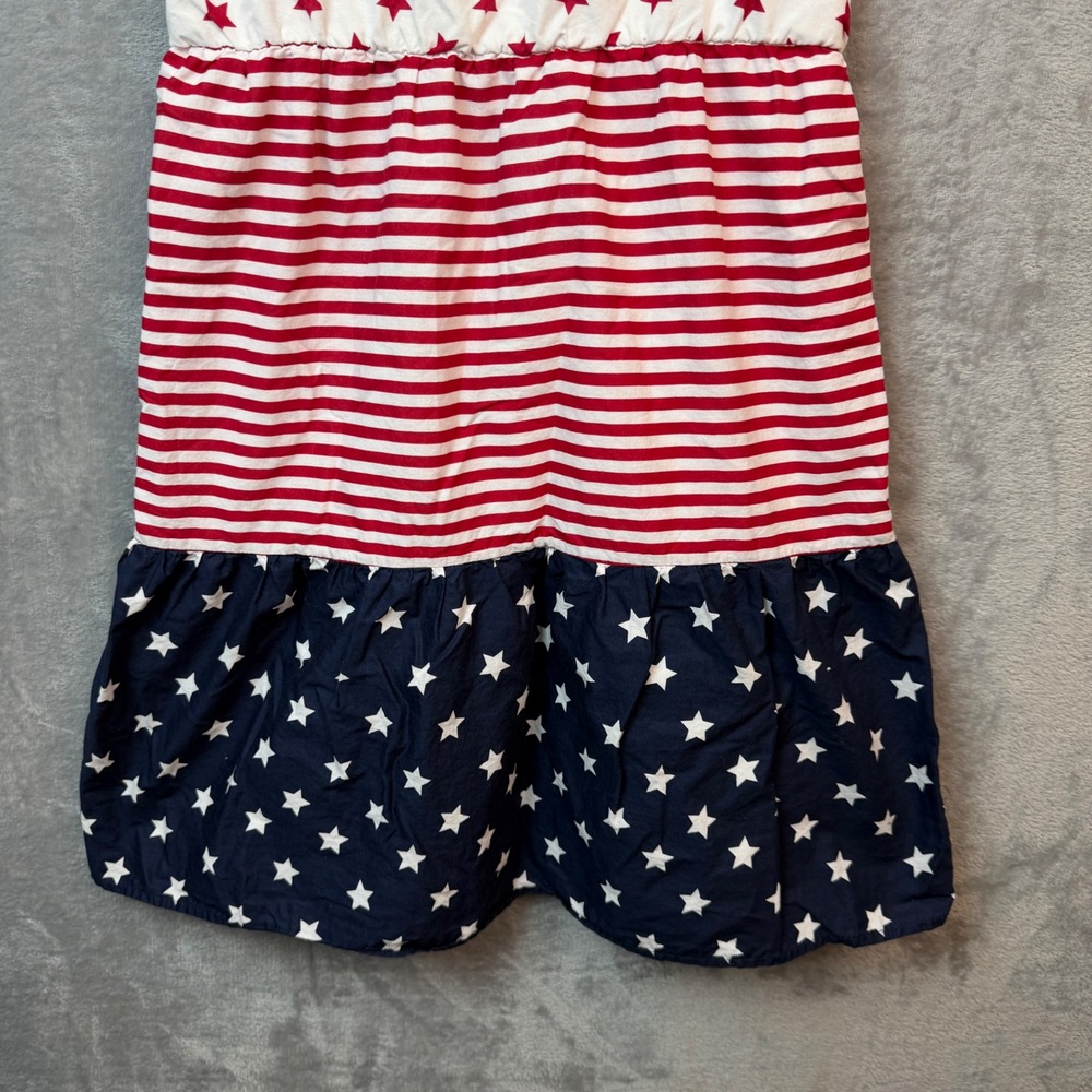 The Childrens Place Dress Girls 14 Red White Blue Stars Stripes Patriotic Summer - Picture 4 of 10